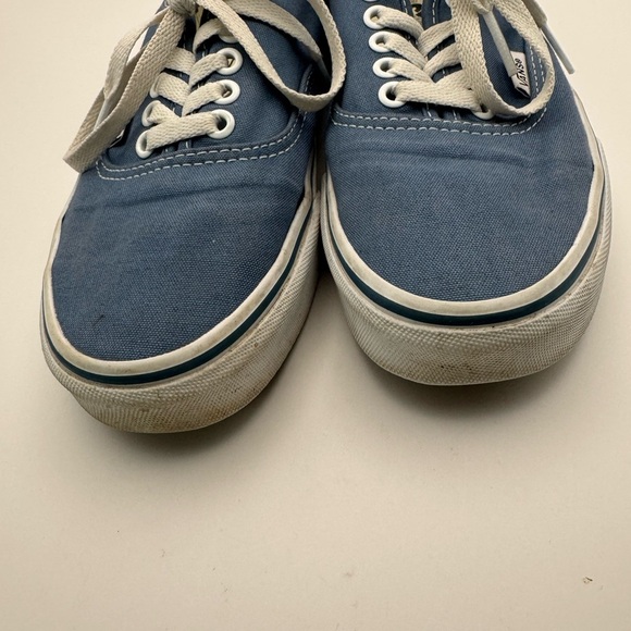 VANS Sneakers Men 6.5 Women 8 Blue Low Top Canvas Shoes Skater Lace Up - Picture 2 of 11